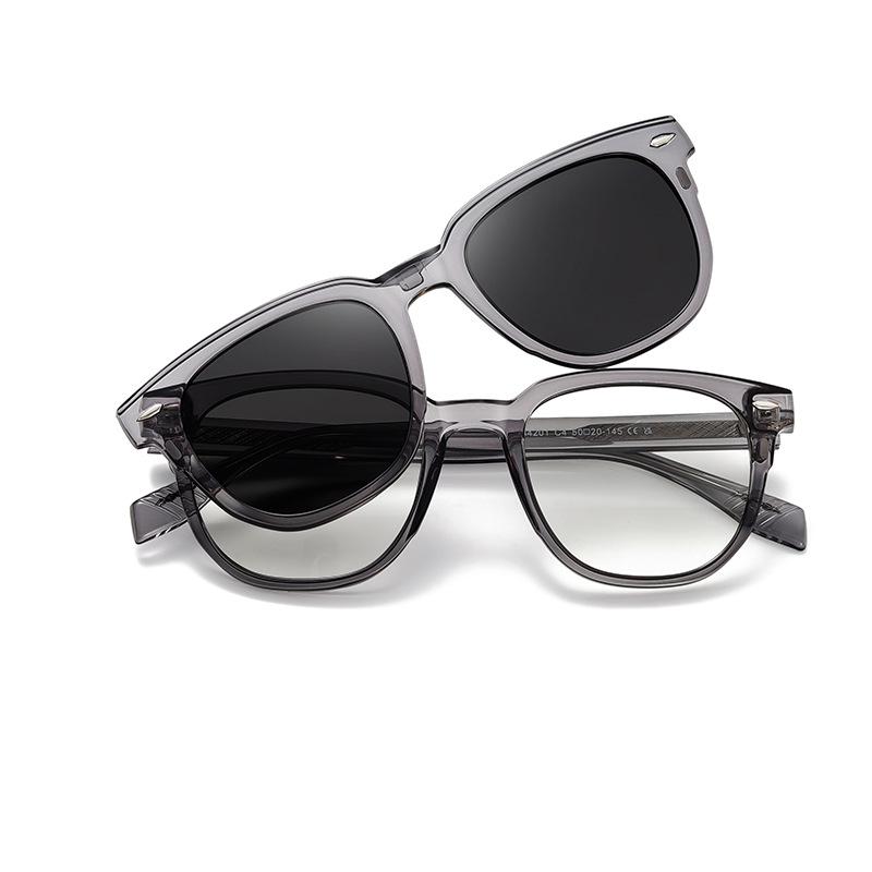 

Outdoor Driving Polarized Sunglasses Men 2025 Anti Blue Light Luxury Myopia Glasses Magnetic Clip On Prescription Eyewear UV400 0 очистить серый