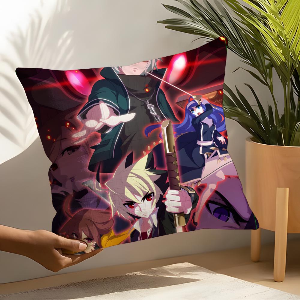 2D Fighting Game U-Under Night In-Birth 1 Linen Cushion Covers For Decorative Sofa Home Pillows Case Car Chair Pillows Cases
