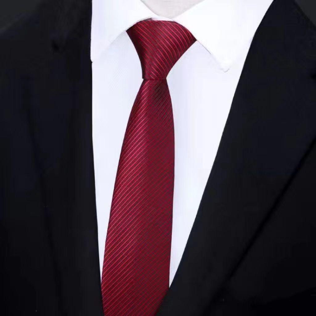 Men Stripes Pattern Tie With Polyester Fabric And Star Pattern For Formal Events