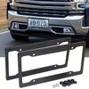 NEW Universal 30*15CM 1/2pcs License Plate Frame Carbon Pattern Plastic License Plate Frame Bracket with Standard Screw Kits