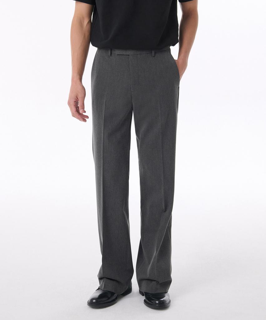 MUSINSA STANDARD Flare Hidden Banding Slacks [Medium Gray]