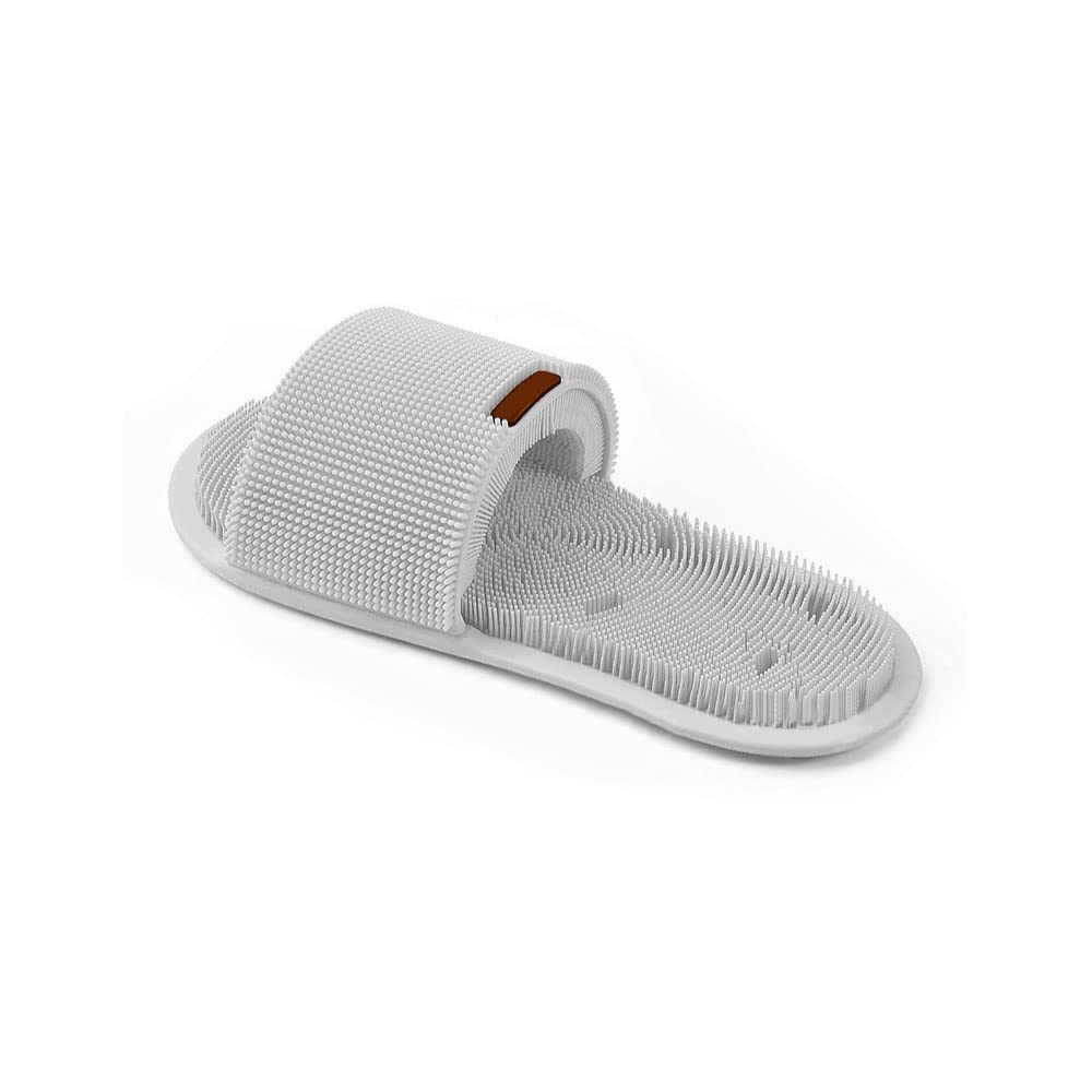 

3D Foot Washing Mat Gray Foot Care Brush Sole of the Foot Callus Care Heel Roughness Improves Blood Circulation Warming Deodorizing Clean Sandal Type серый