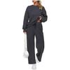 Women's 2 Piece Solid Color Casual Sportswear Long Pants Set