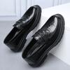 Men's leather shoes spring new soft-soled foot cover dress business breathable heightening leather casual groom wedding shoes men