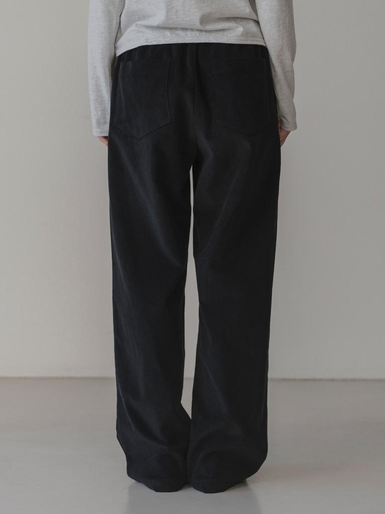 Deomiteun Corduroy Banding Pants (Black)