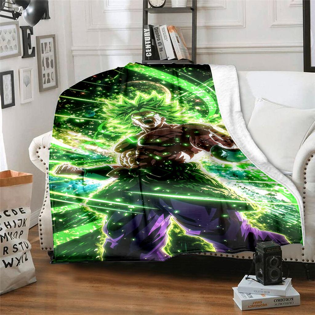 1PC Broli Print Flannel Blanket, High quality All Seasons, Home Decor, Warmth and Comfort, Perfect for Christmas Gifts