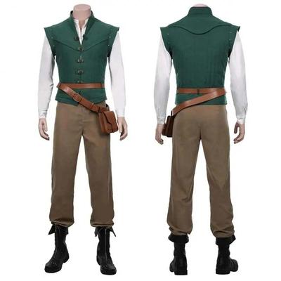 Kněžský Cosplay Košile Vesta Kalhoty Uniforma Pro Muže Halloween Karnevalové Kostýmy Zelené Oblečení S Ledvinkou