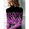 Women's cheongsam collar long-sleeved T-shirt, suitable for women, regular version