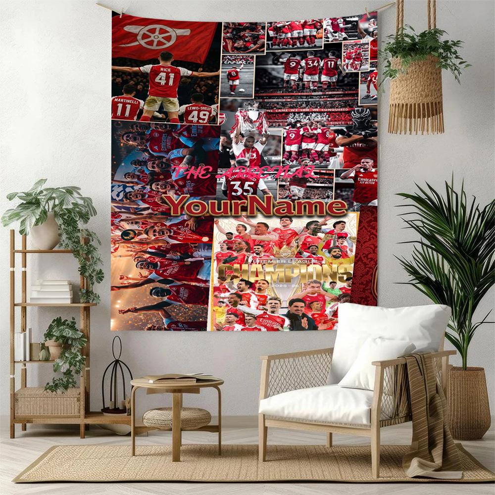 Arsenal Custom Your Name Wall Decor Tapestry Art For Pet Memorial Birthdaywedding Party Backdrop Family Gift