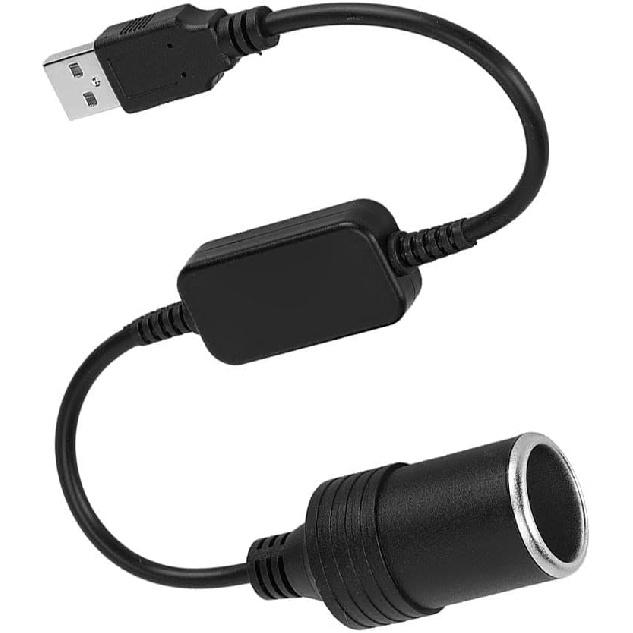 ZPSHYD USB to 12V Cigarette Lighter Adapter, 5V to 12V Step Up Converter Cable, 10W Max Female Car Socket Power Cord for Dash Cam, GPS, LED Strip,