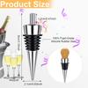 6 Pieces Metal Bottle Stopper 16 x 3/8 Blank Stainless Steel Wine Bottle Stopper Kit Reusable Wine Saver Corks Chrome Bottle Stopper Set Hardware for