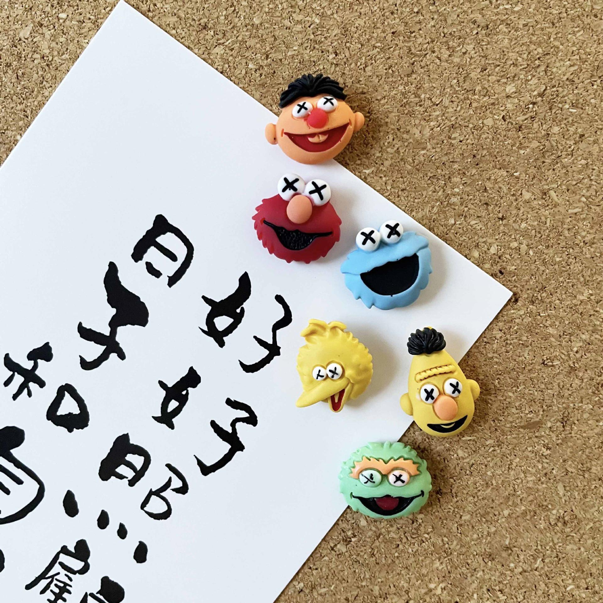 

Set of 6 Big-Eyed Cartoon Cute Mini Push Pins for Corkboards, Colorful Soft Tacks Other
