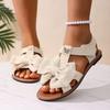 2026 New Women Anti-slip Trend Sandals Summer Lightweight Sandals Fashion Beach Casual Slippers Outdoor Bow Tie Home Flat Shoes