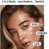 5 Colour Blush Powder Palette Eyes Cheeks Lips 3 in 1 Face Pearlescent Blush Cream Highlighter Contouring Powder Matte Eyeshadow Baked Powder