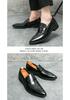 Men's Pointed Toe Leather Loafers - British Korean Style, Casual Slip-ons, Patent Leather Formal Shoes