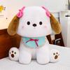 New bow puppy plush toy cute soft cute puppy doll high value doll girl birthday gift