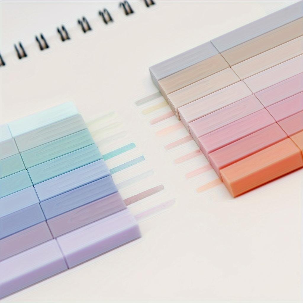 12pcs Square Highlighter Markers Painting Tools for Journaling School Office Supplies for Students Artists and Stationery Lovers