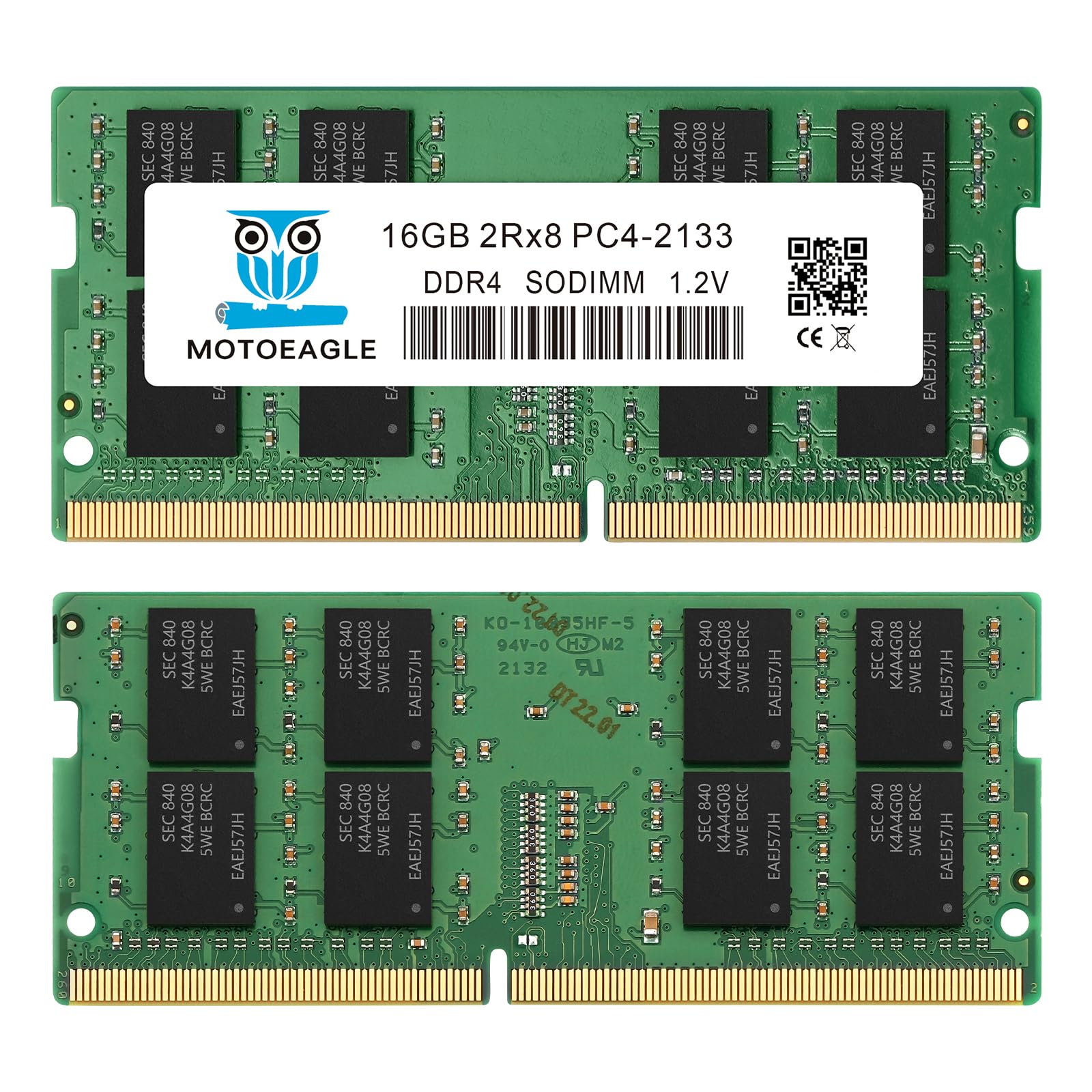 

16GBx1 DDR4 2400MHz Unbuffered CL17 1Rx8 Dual Rank 260 Pin SODIMM Laptop Notebook PC Memory RAM (DDR4-19200) PC4-19200 (PC4-2400V) Non-ECC 1.2V