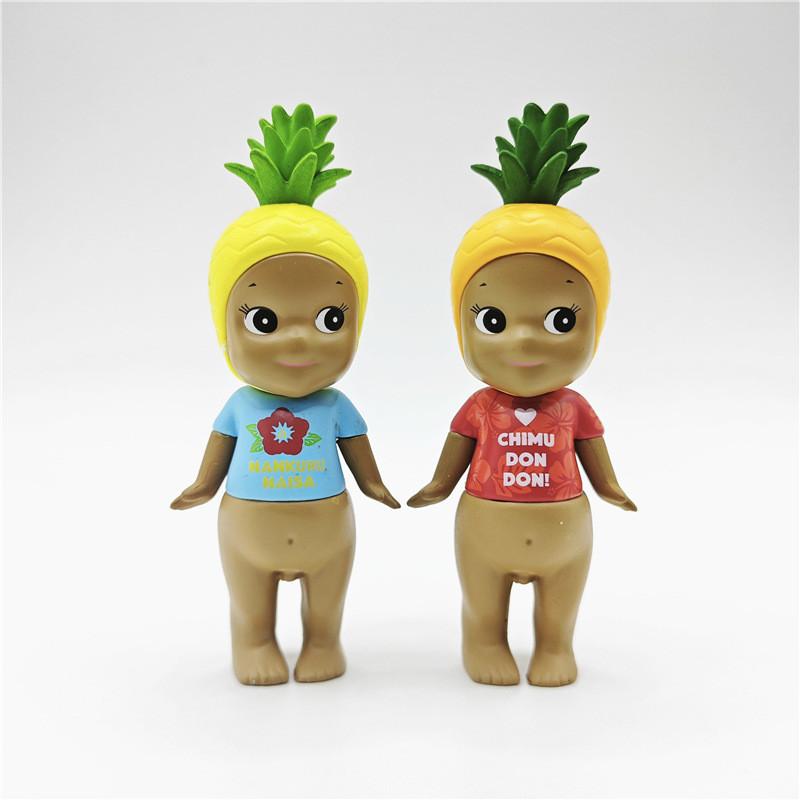 Angel Black Cute Doll Pineapple Headset Flower Shirt Blind Box Ornament Model