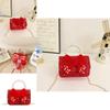 Stylish Red Pearl Children's Handbag With Bow Design Perfect For Daily Use