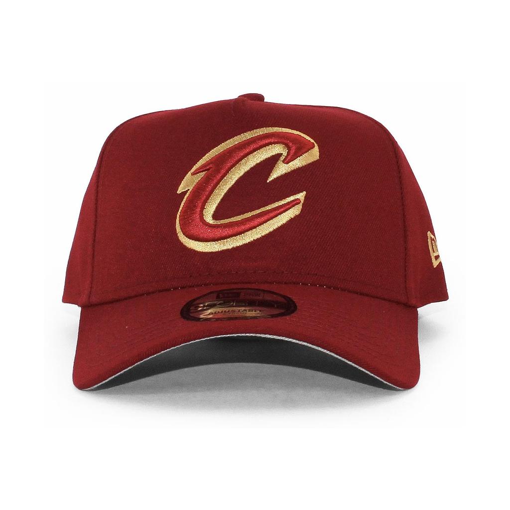 New Era Cap 9FORTY A-FRAME SNAPBACK CAP 940 Hat MLB NFL NBA MLS A-Frame Snapback (JP, Alphabet, Free Size, Cleveland Cavaliers (Burgundy)) [Used]