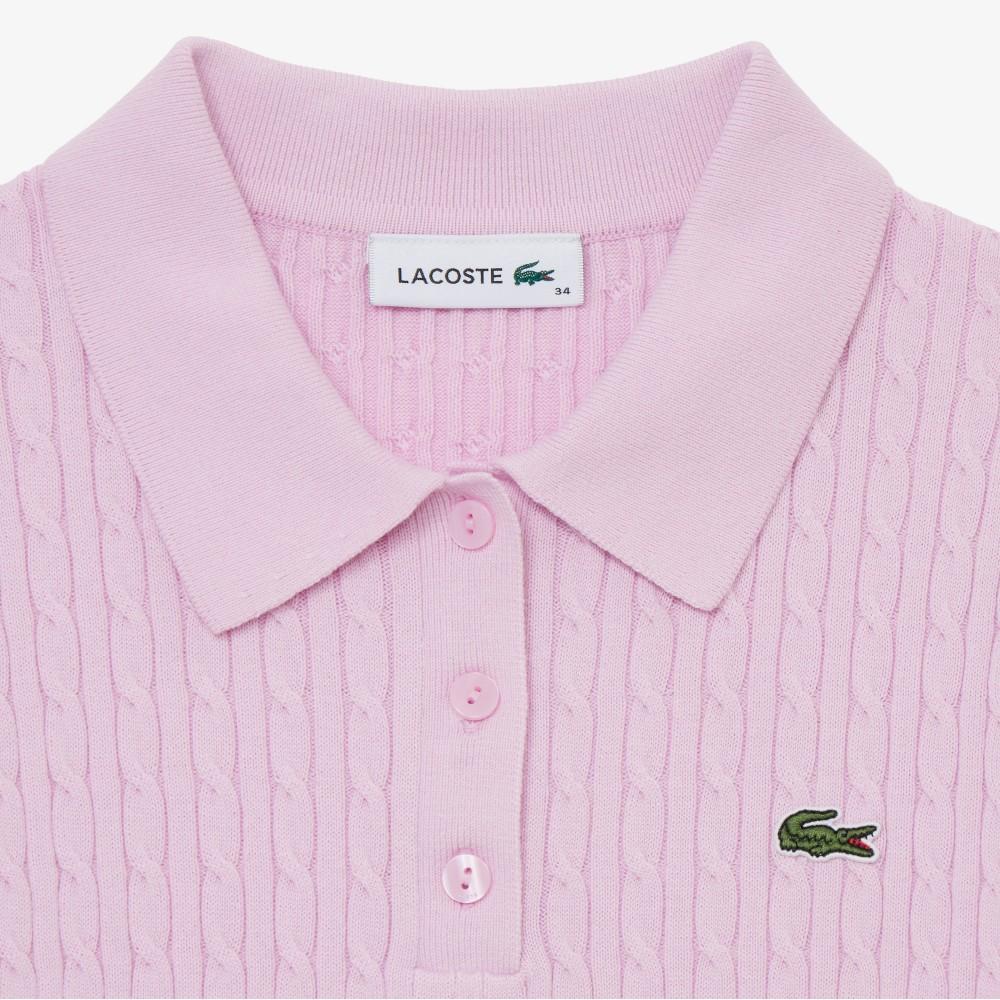 [Lacoste] Women's Cable Sweater Polo Shirt PF607E-56GZ4H