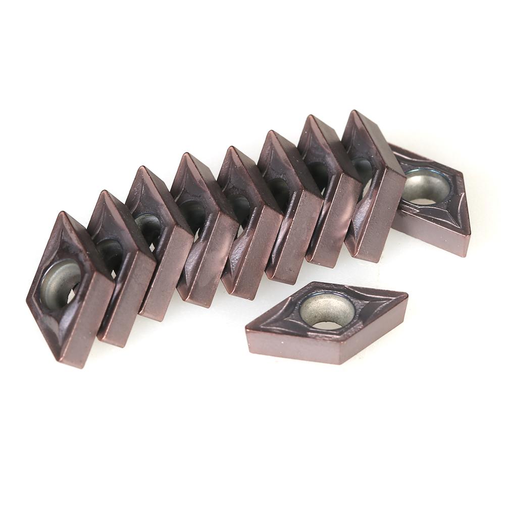 10pcs Box DCMT070204 VP15TF DCMT21.51 Carbide Inserts CNC Lathe Blades Cutter Turning Tool