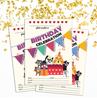 Darling Souvenir Multicolor Birthday Invitation Card Printable Fill or Write In Blank Invites Party Supplies Pack Of 28 5 X 7