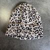 Knit Hat Fashion With Leopard Print Design Suitable For Daily Seasons Cold