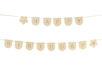 Felt Banner Happy Birthday Girl, Pink, 3M