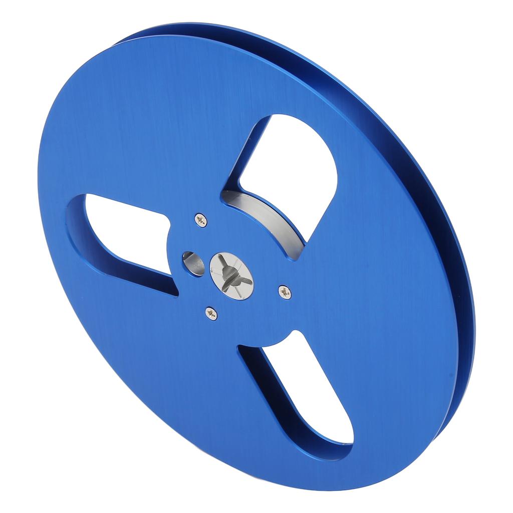 14 7 Inch Empty Reel 3 Hole Aluminum Alloy Opening Machine Part Takeup Reel for TEAC Blue