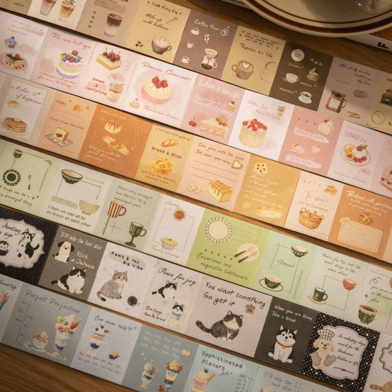 6pcs DIY Decoration Adhesive Tapes Japanese Afternoon Slow Tune Washi Tapes Masking Tapes stickers stationery