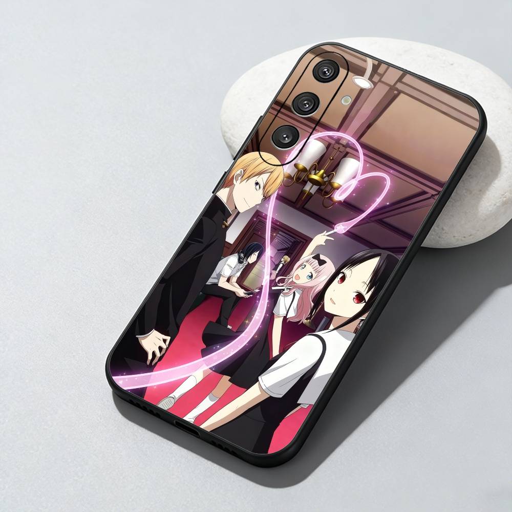 Kaguya-Sama Anime Love Is W-War Phone Case For Samsung Galaxy A73,A72,A71,A70,A52,A51 Others Soft Black Cover
