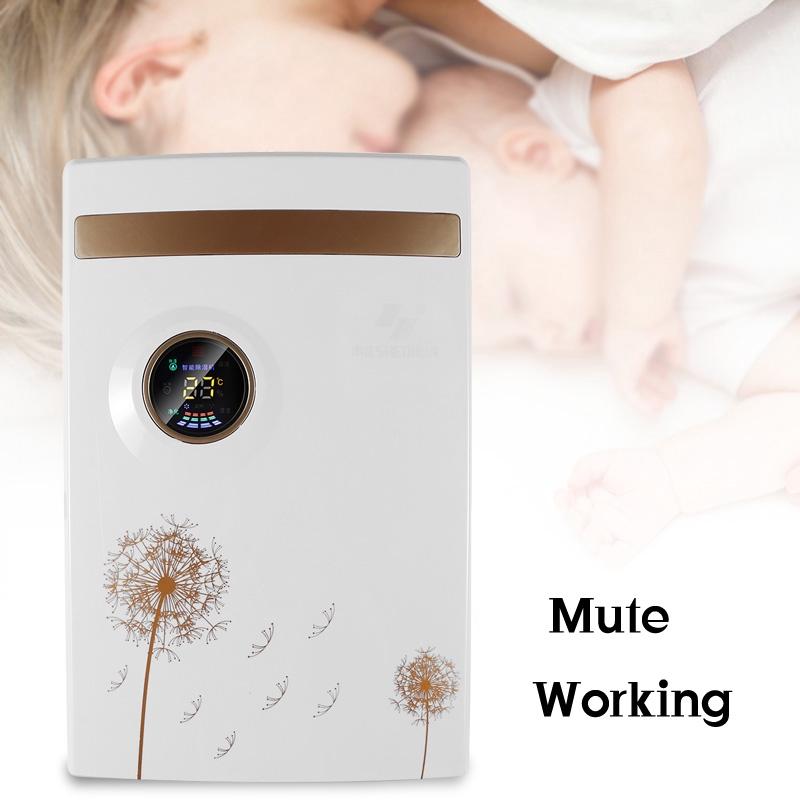 100W 2.5L Electric Dehumidifier Air Dryer Home Water Full Alarm Display Screen Moisture Absorber Cooling Air Dryer
