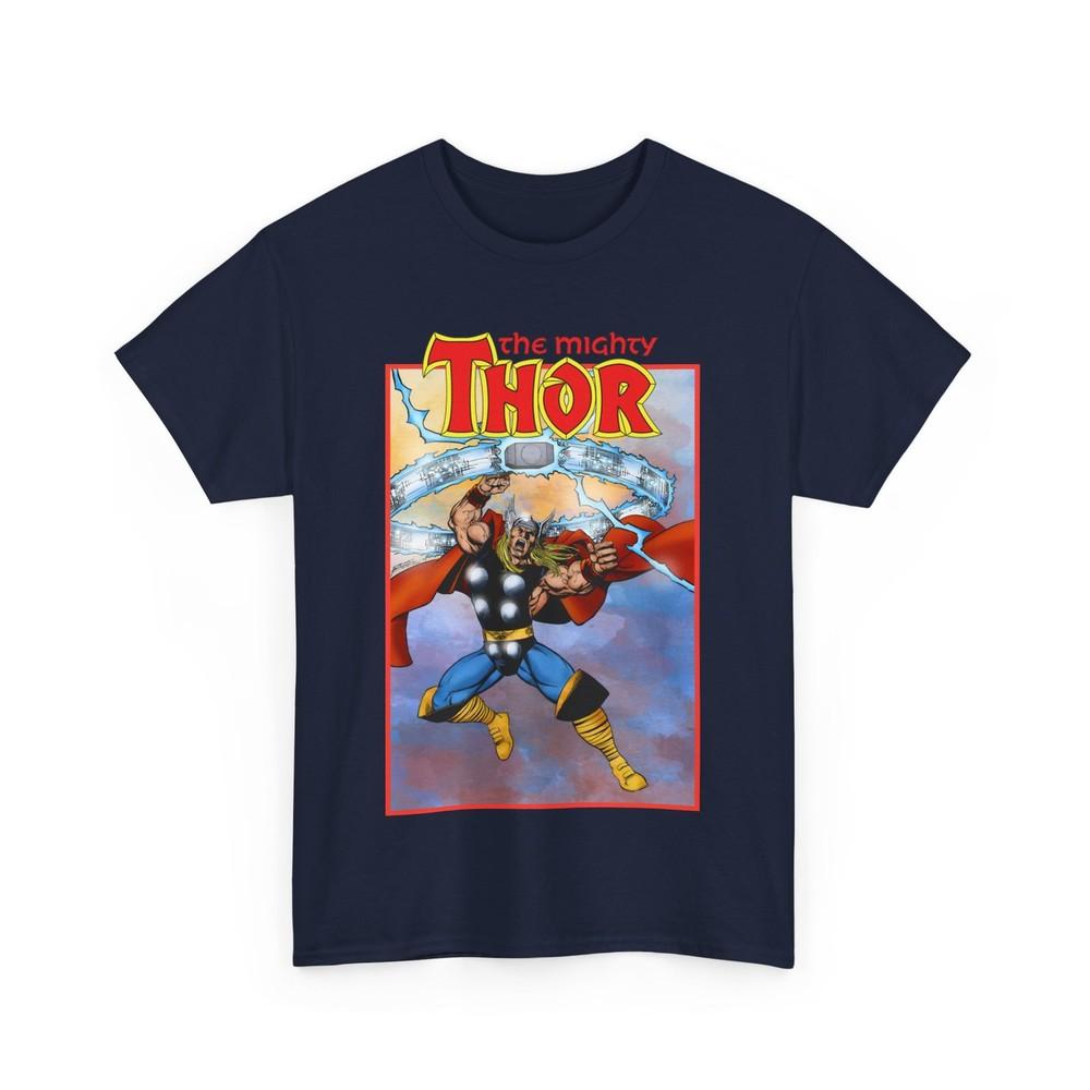 

Mighty Thor T-Shirt - George Perez Art - Avengers Member, Mjolnir, Marvel Comics XL