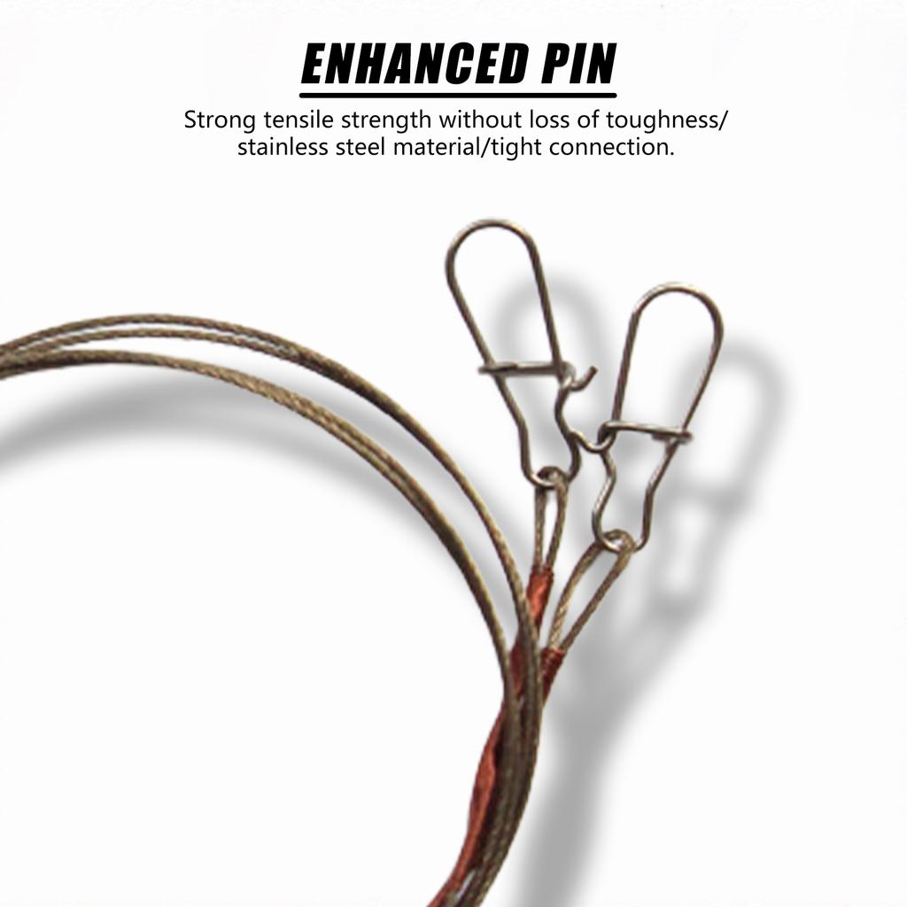 Fil de Pêche en Titane Haute Résistance Fil de Pêche à Haute Résistance à la Traction pour la Pêche en Eau Salée et en Eau Douce