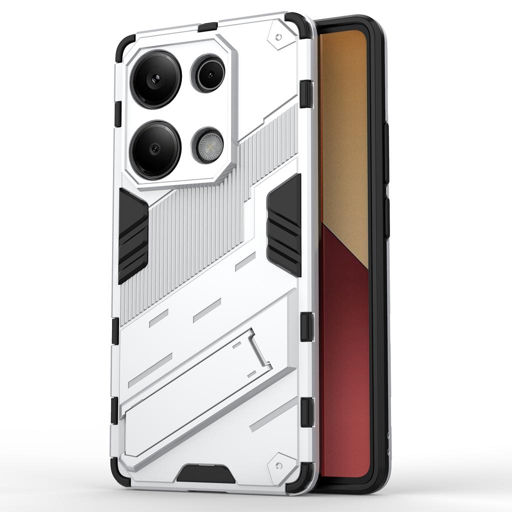 For Xiaomi Redmi Note 13 Pro 4G/Poco M6 Pro 4G Cell Phone Case PC+TPU Back Cover with Kickstand