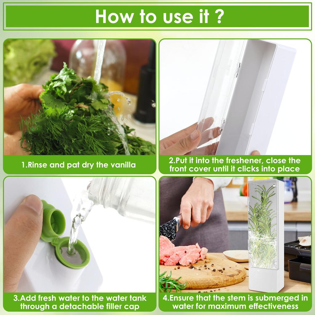 Herb Saver for Refrigerator Tall Shape Herb Keeper with Clear Window Cilantro Containers Fresh Herb Keeper Herb Saver Container