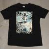 Grunge Skateboard T-Shirt, Vintage Skater Graphic Tee, Streetwear Skate Art Shirt, Urban Punk Style Tee, Blue Black Graphic T-Shirt