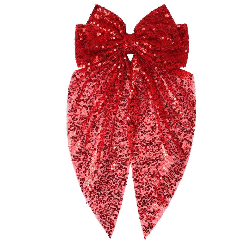 Neue bunte Pailletten Große Schleife Haarspange für Damenmode Pferdeschwanz Schleife Haarnadel BB-Clip Mädchen Haaraccessoires