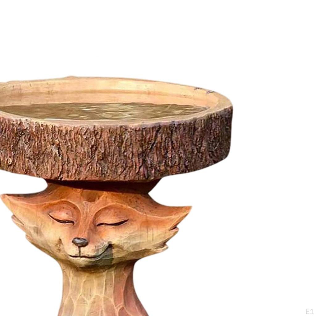 Resin Feeder Garden Bird Bath Bowl Outdoor Lowrie Statue Figurine Animal Sculpture for Attracting