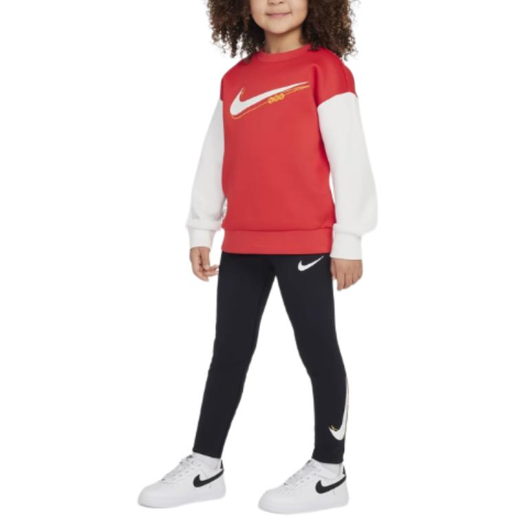 Nike Knitted Sports Pants New Year Collection Fashion Soft Comfortable Versatile Kids Bottoms Black II0376-010