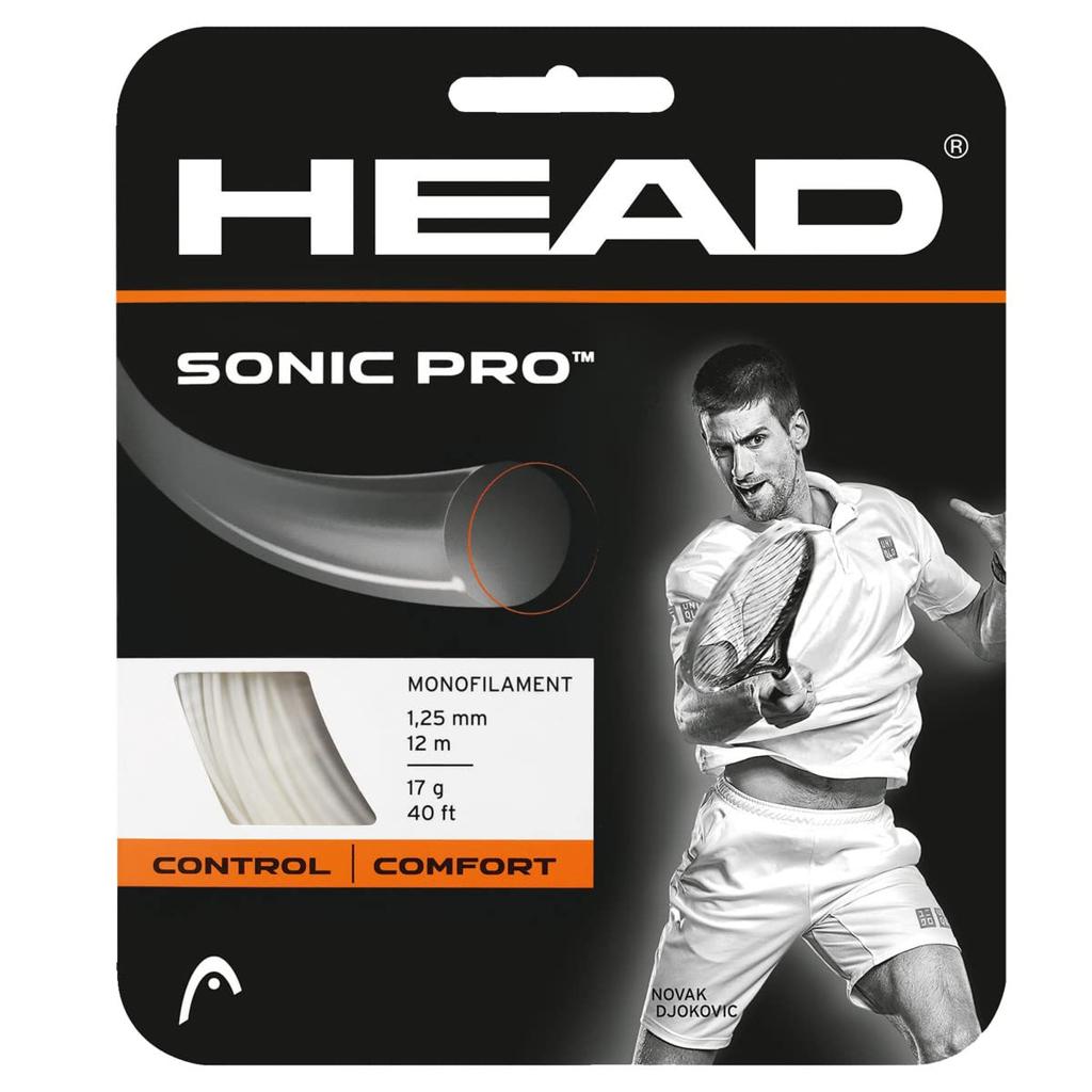 HEAD Sonic Pro Tennis String 281028 Set, 12m, White,