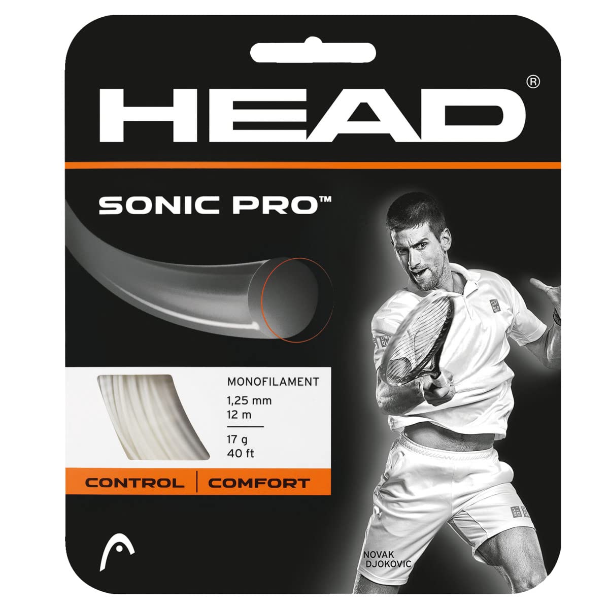 

HEAD Sonic Pro Tennis String 281028 Set, 12m, White, белый