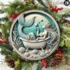 Elegant Metal Wall Art 1Pc Round Plaque with Holes for Bathroom Beach House Gift