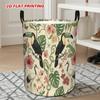 1pc, Tropical Birds And Flowers Circular Foldable Storage Basket, Ideal for Game Room Decoration, Bedroom, And Bathroom Use, a Multifunctional Organiz