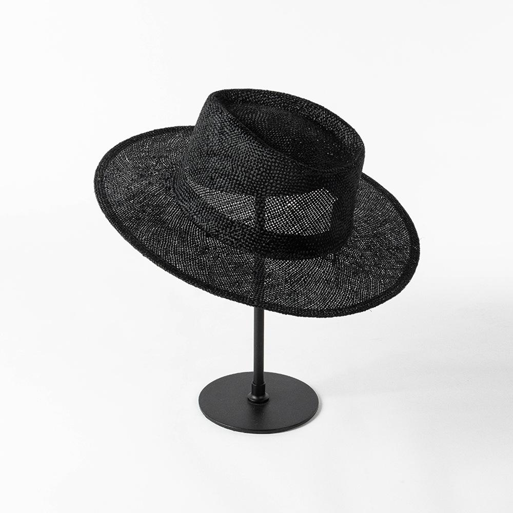 Women's Summer Hat Wide Brim Panama Hats Sisal Hemp Straw Hats Summer Fedoras DIY Church Wedding Party Hat Base Jazz Top Sun Hat