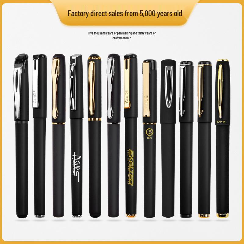 Five Thousand Year Neutral Pen 0.5mm Black Frosted Barrel High-End Office Signature Pen with Custom Logo