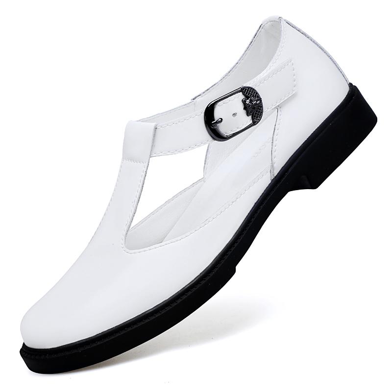 Fashion Outdoor Man Slip on Sandals Men Casual Shoes Leather Summer Loafers Breathable Mens Sandals Durable Handmade Male Beach Flats