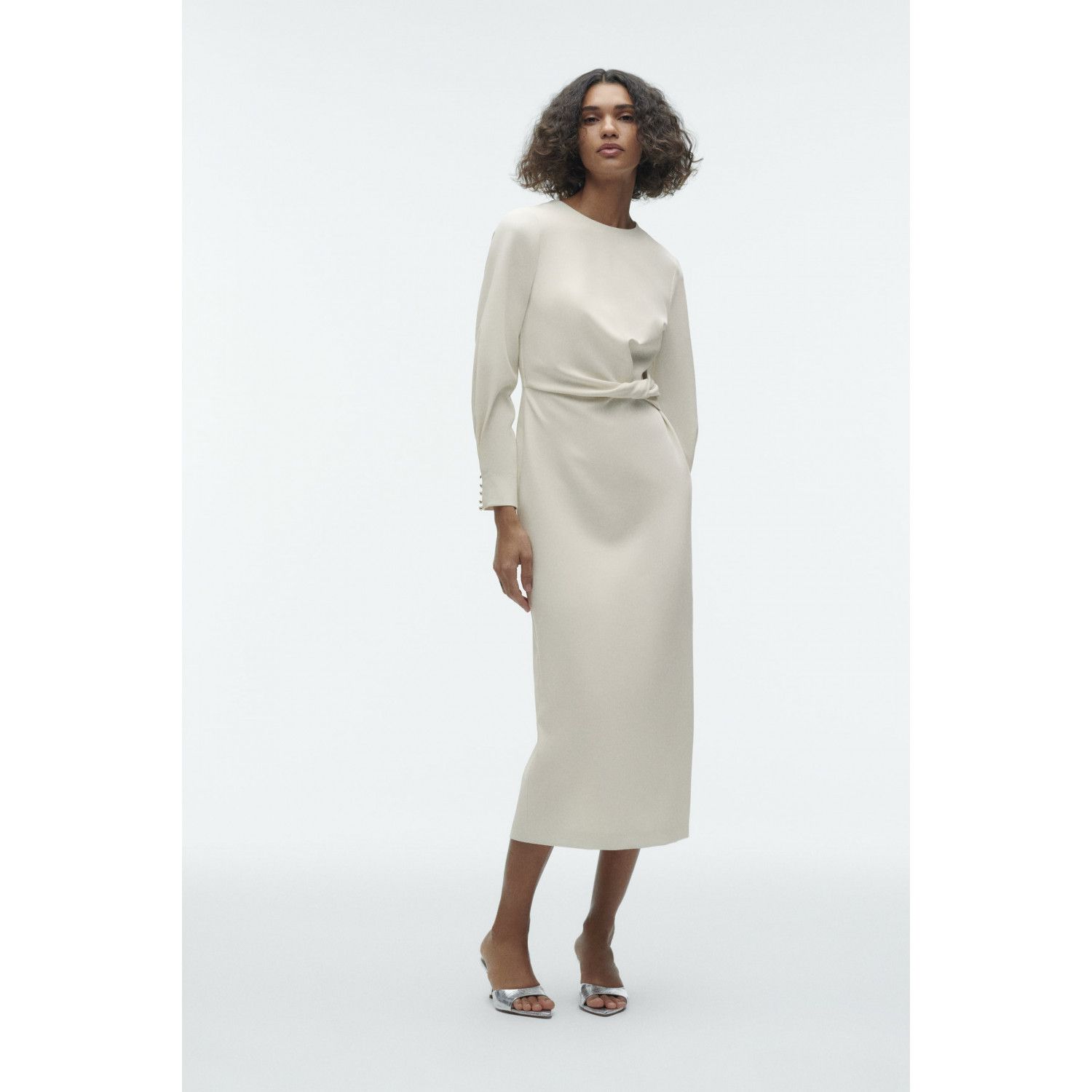 

MIDI DRESS WITH FRONT KNOT